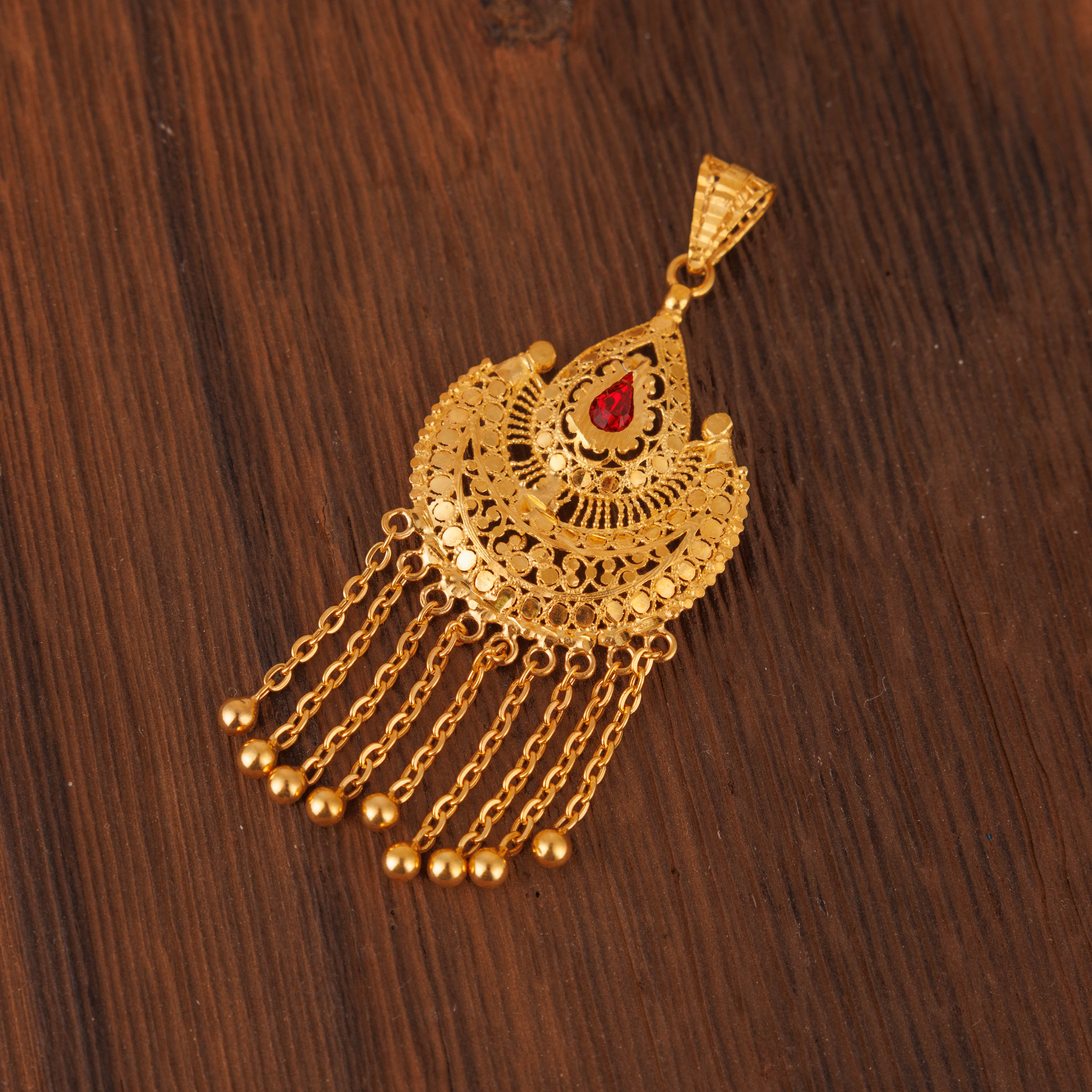 قلادة مع الحجارة (D3) - Silver 925 و Gold Plated