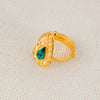 Drop Shape Stone Ring (D1) - Silver 925 & Gold Plated