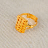 Square Ring (D2) - Silver 925 & Gold Plated