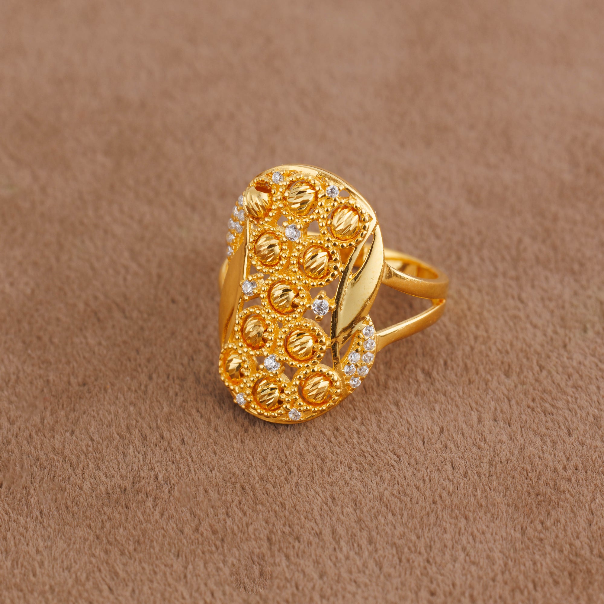 Turkish Ring (D7) - Silver 925 & Gold Plated