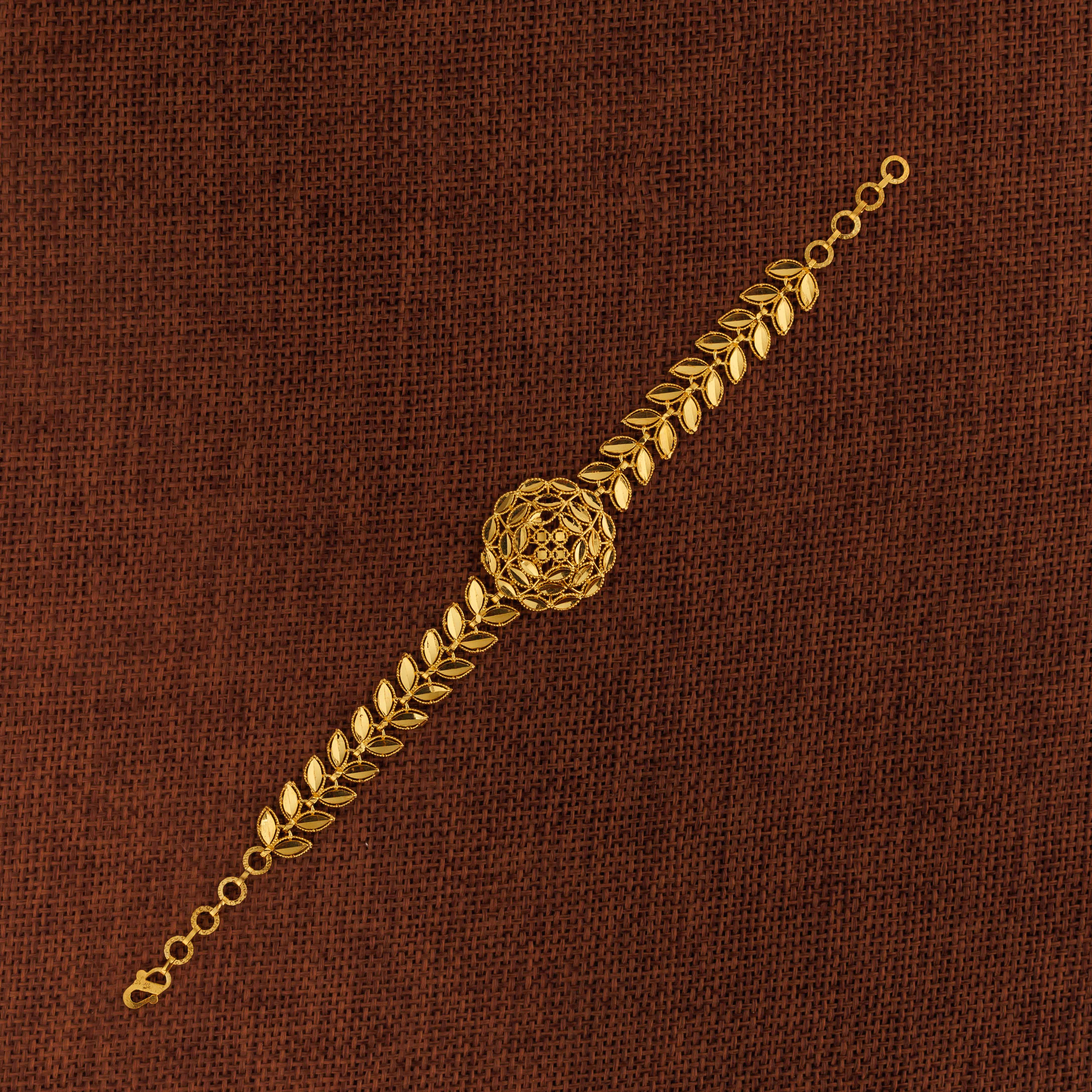 سوار RP 1 قطعة مع Leaf (D2) - Silver 925 و Gold Plated