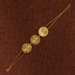 3 Coin Piece Bracelet (D1) - Silver 925 & Gold Plated