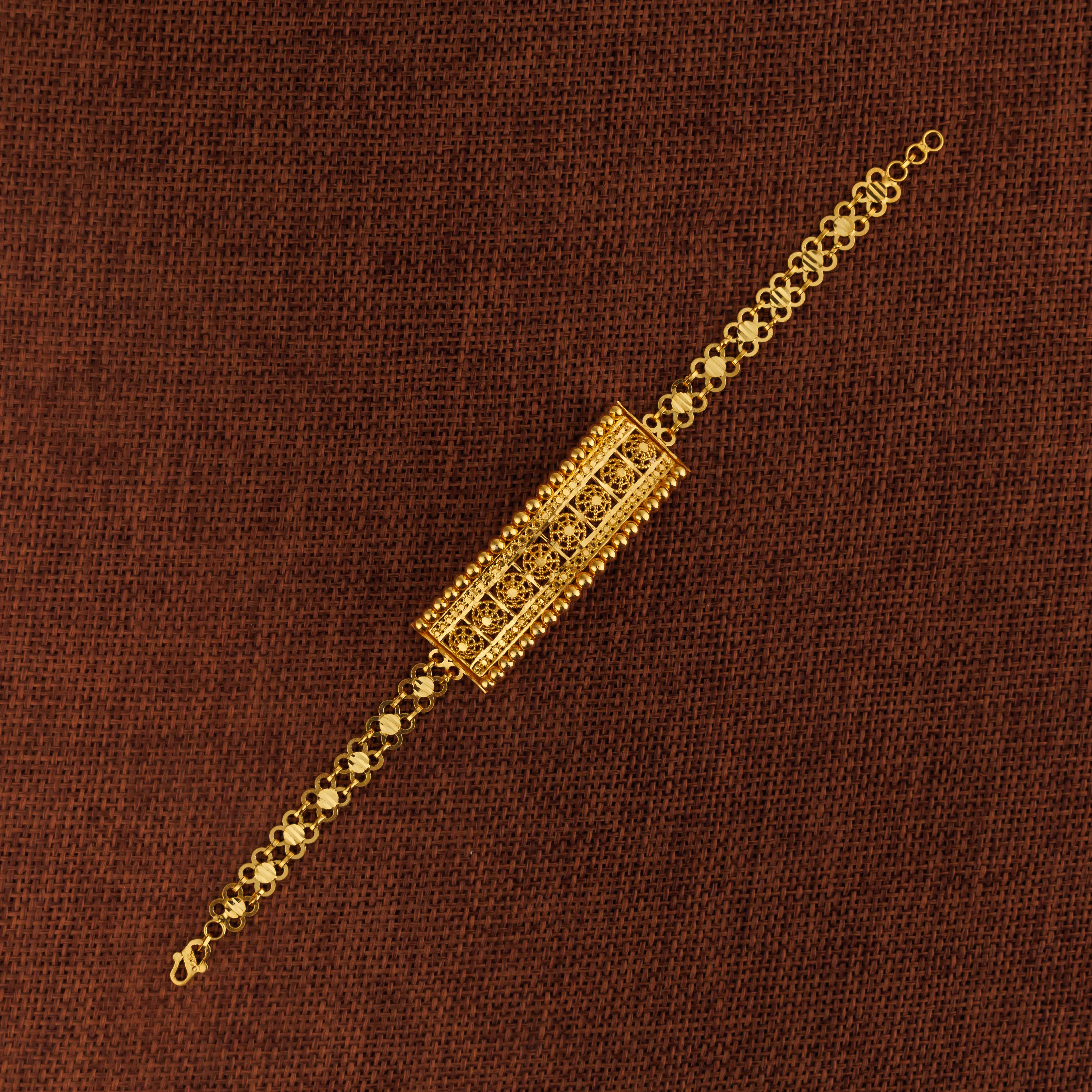 Gold Plated Sterling Silver 925 flower bracelet, image 3 of 3