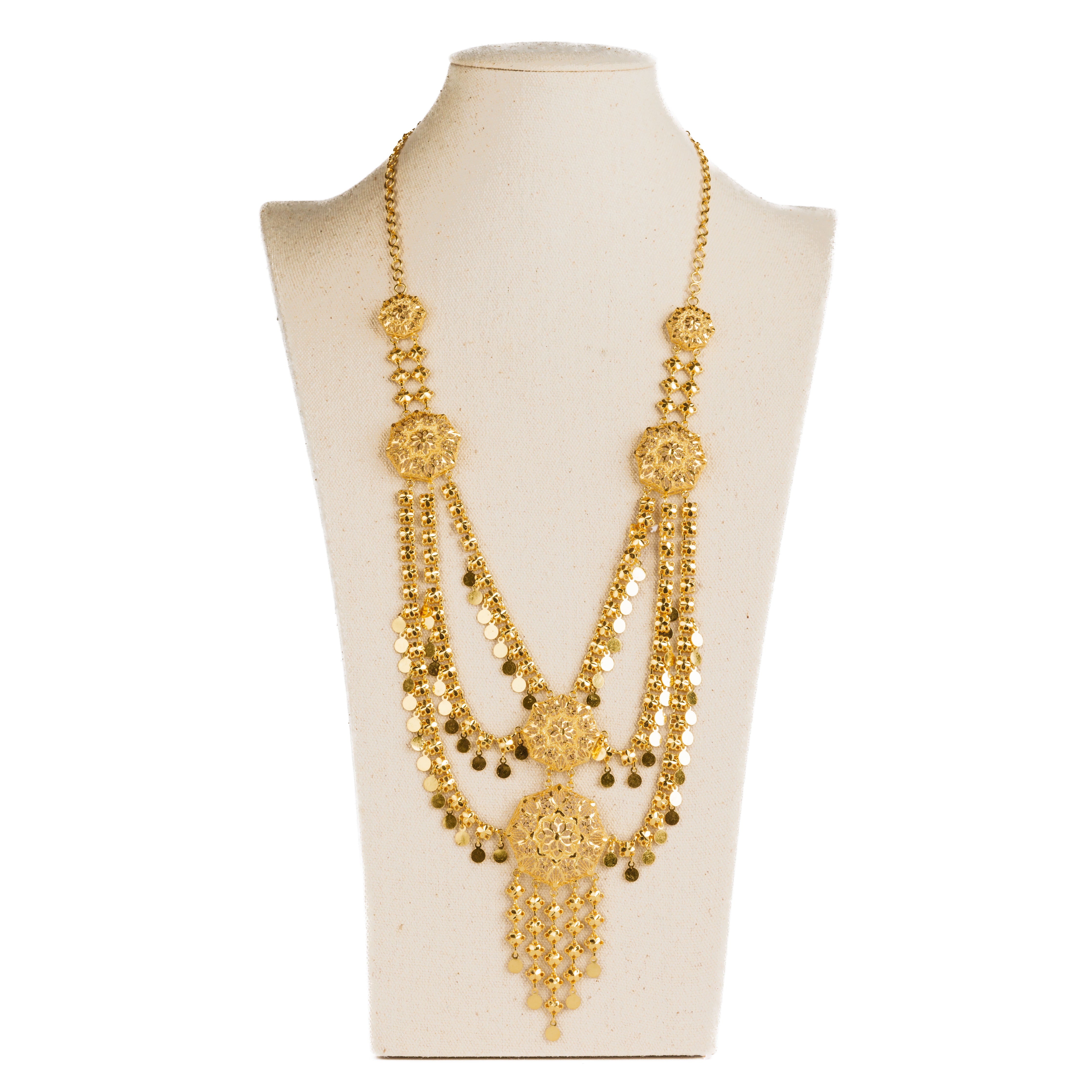 Pendant Multi Layered Moria (D2) - Silver 925 and Gold Plated - 925 Silver & 24K Gold Plated