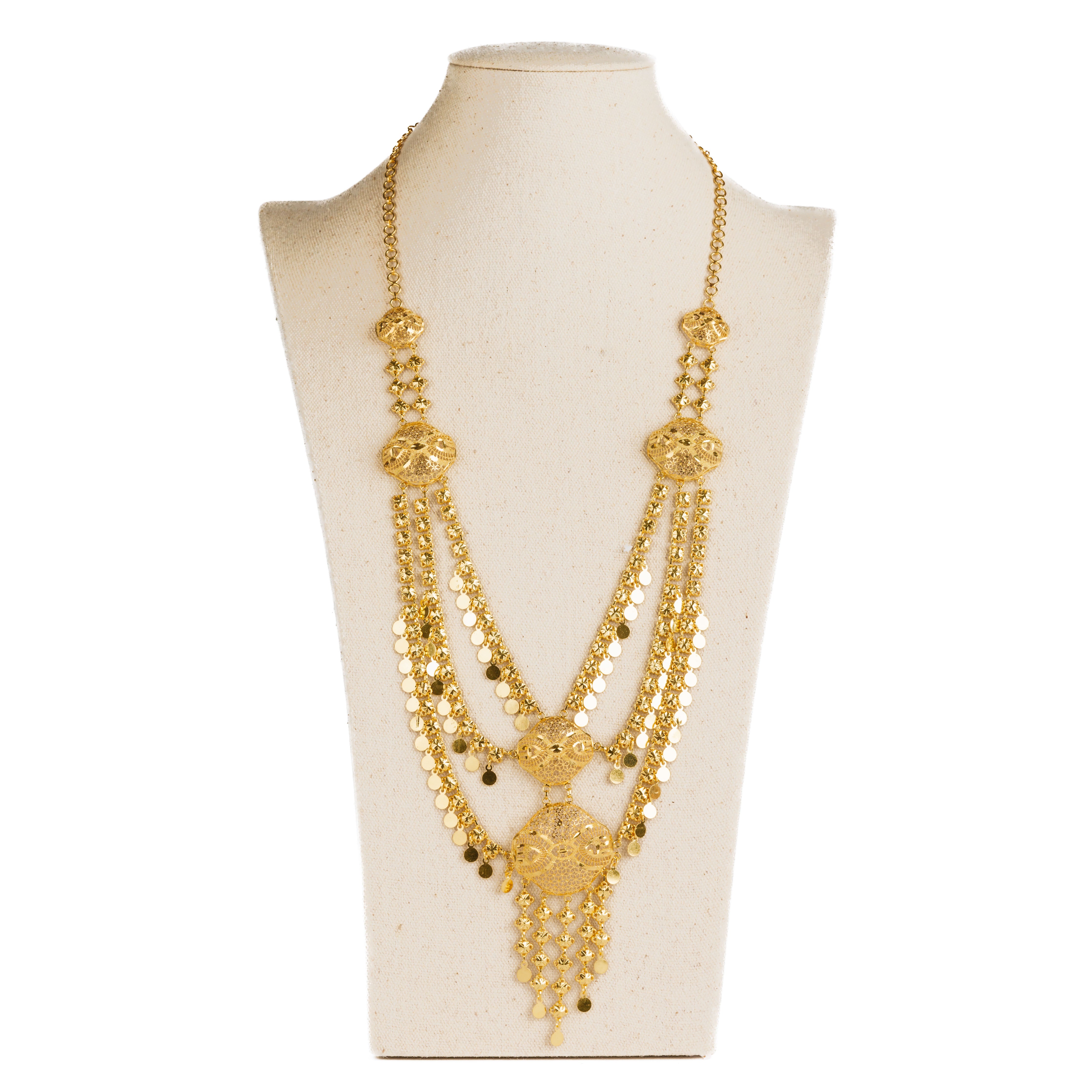 Pendant Multi Layered Moria (D3) - Silver 925 and Gold Plated - 925 Silver & 24K Gold Plated