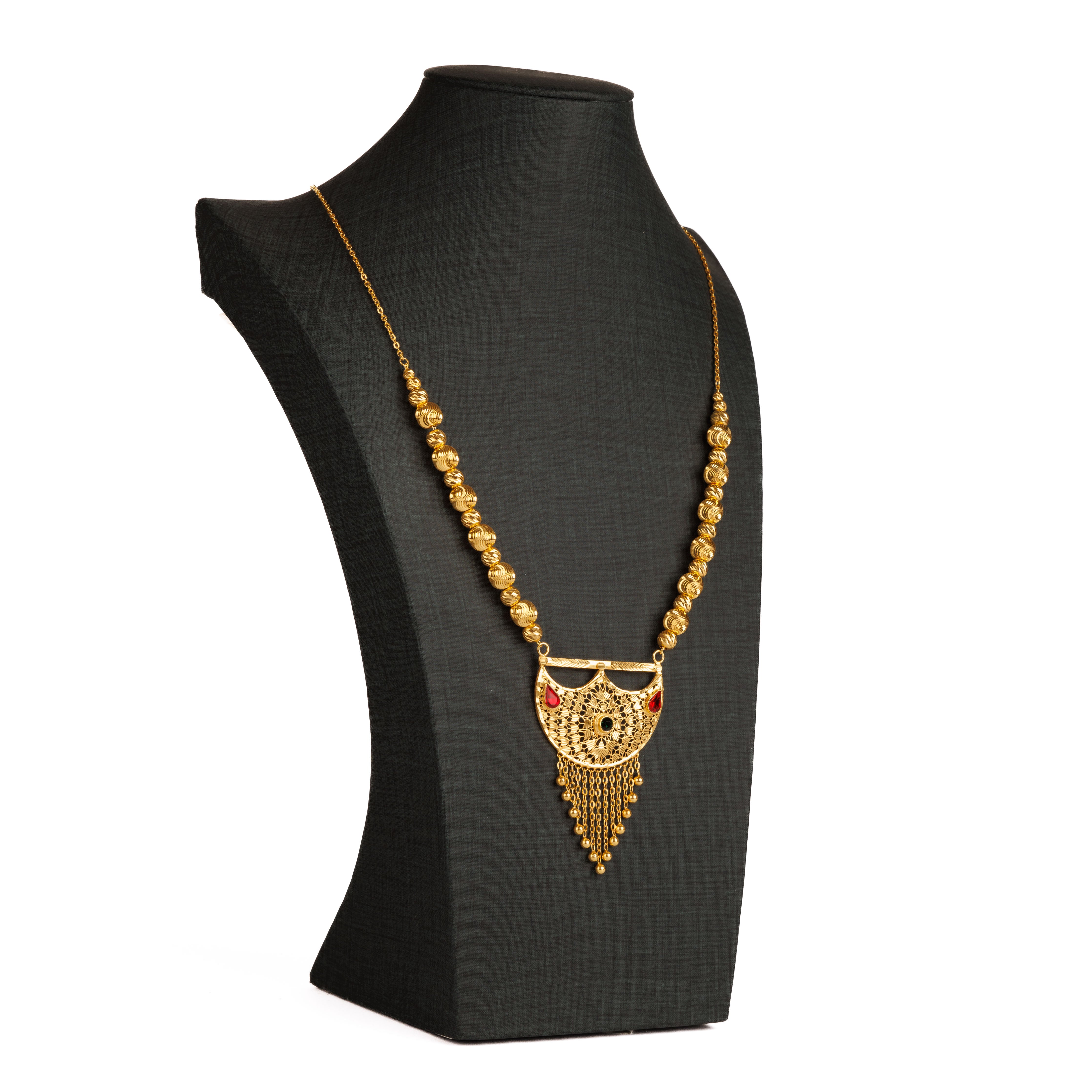 Moon Shaped Mala (S-D9) - 925 Silver & 24K Gold Plated