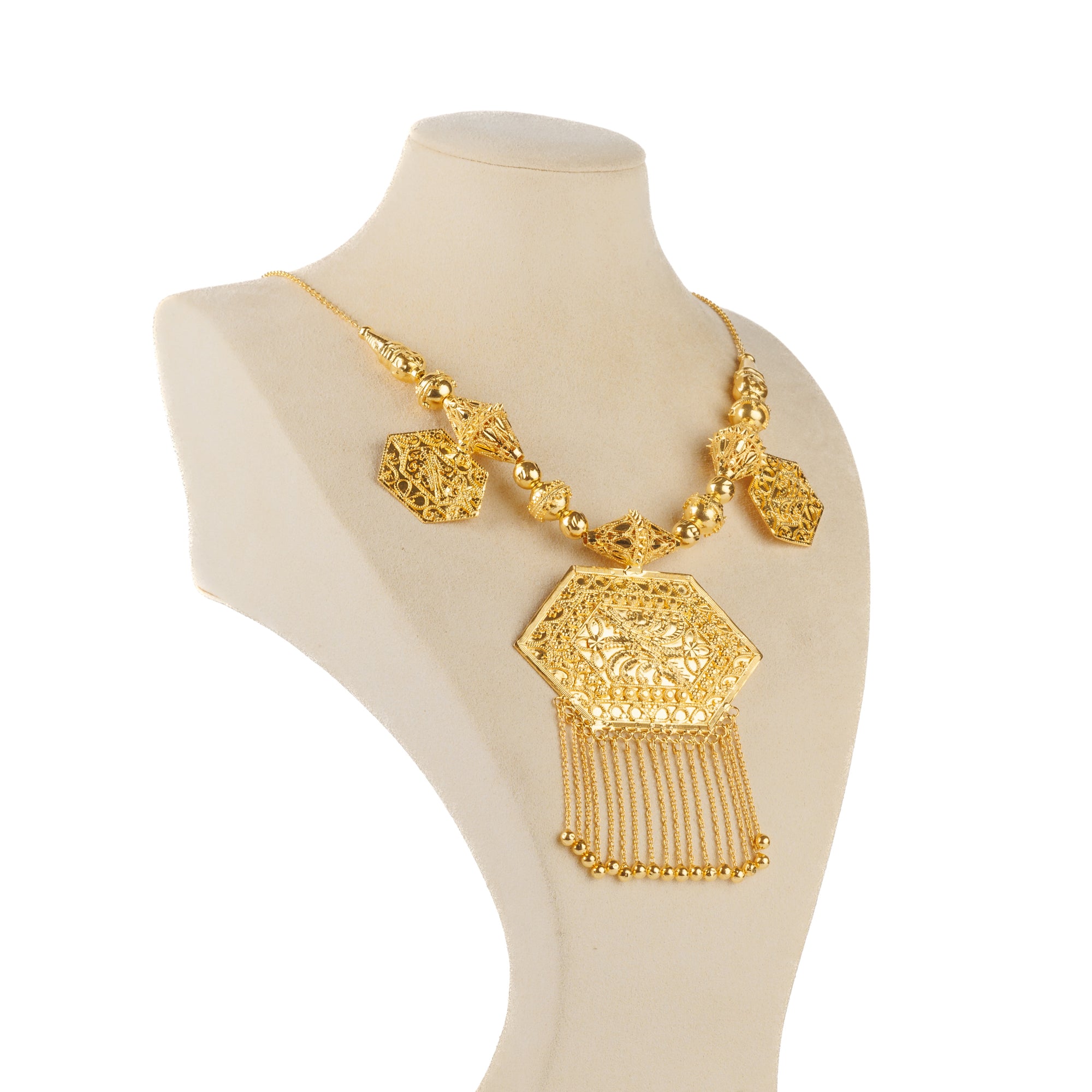 Traditional Necklace (D39)- Silver 925 & Gold Plated