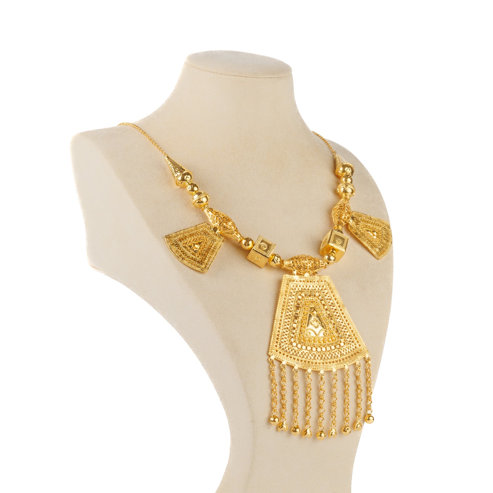 Traditional Necklace (D34)- Silver 925 & Gold Plated