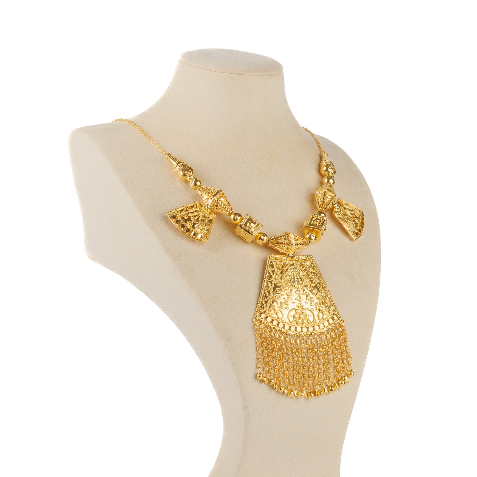 Traditional Necklace (D35)- Silver 925 & Gold Plated