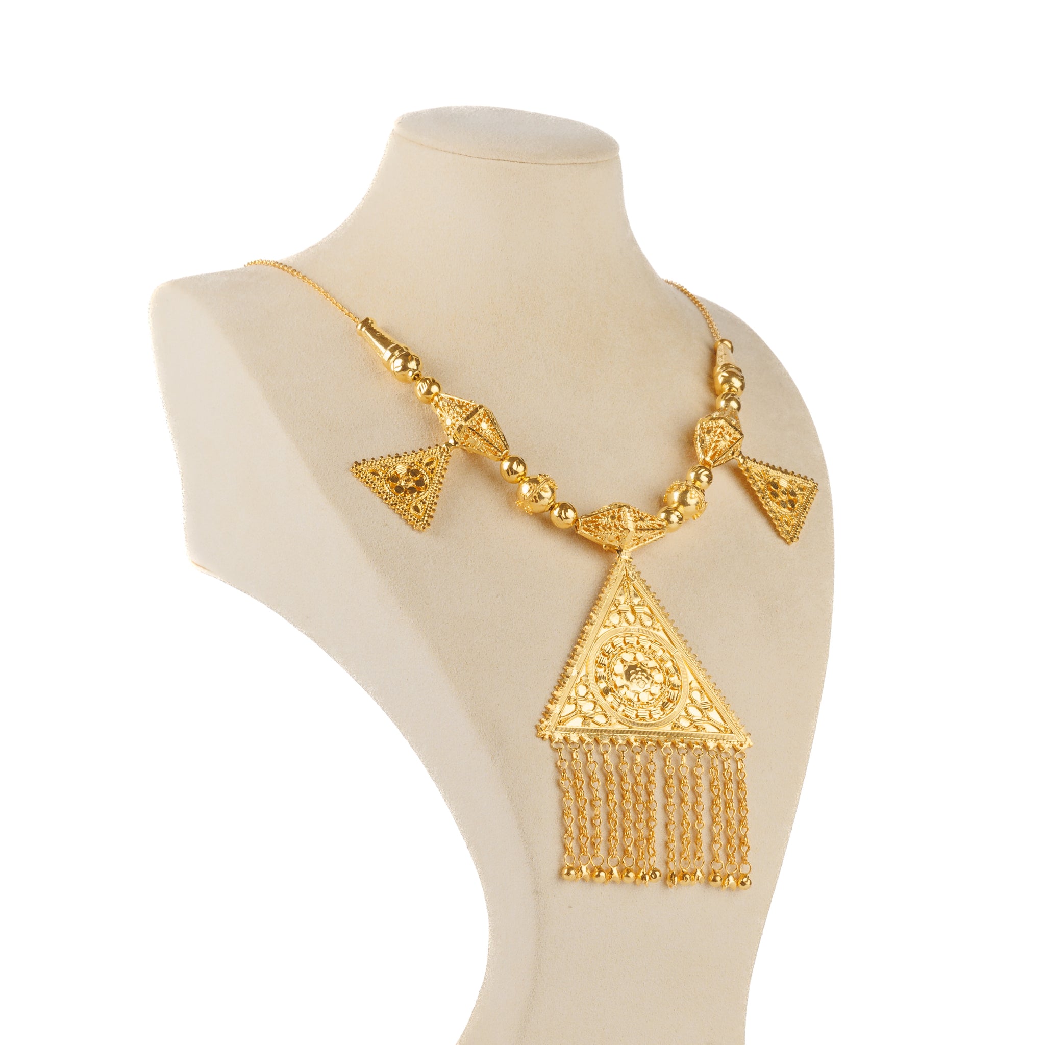 Traditional Necklace (D37)- Silver 925 & Gold Plated