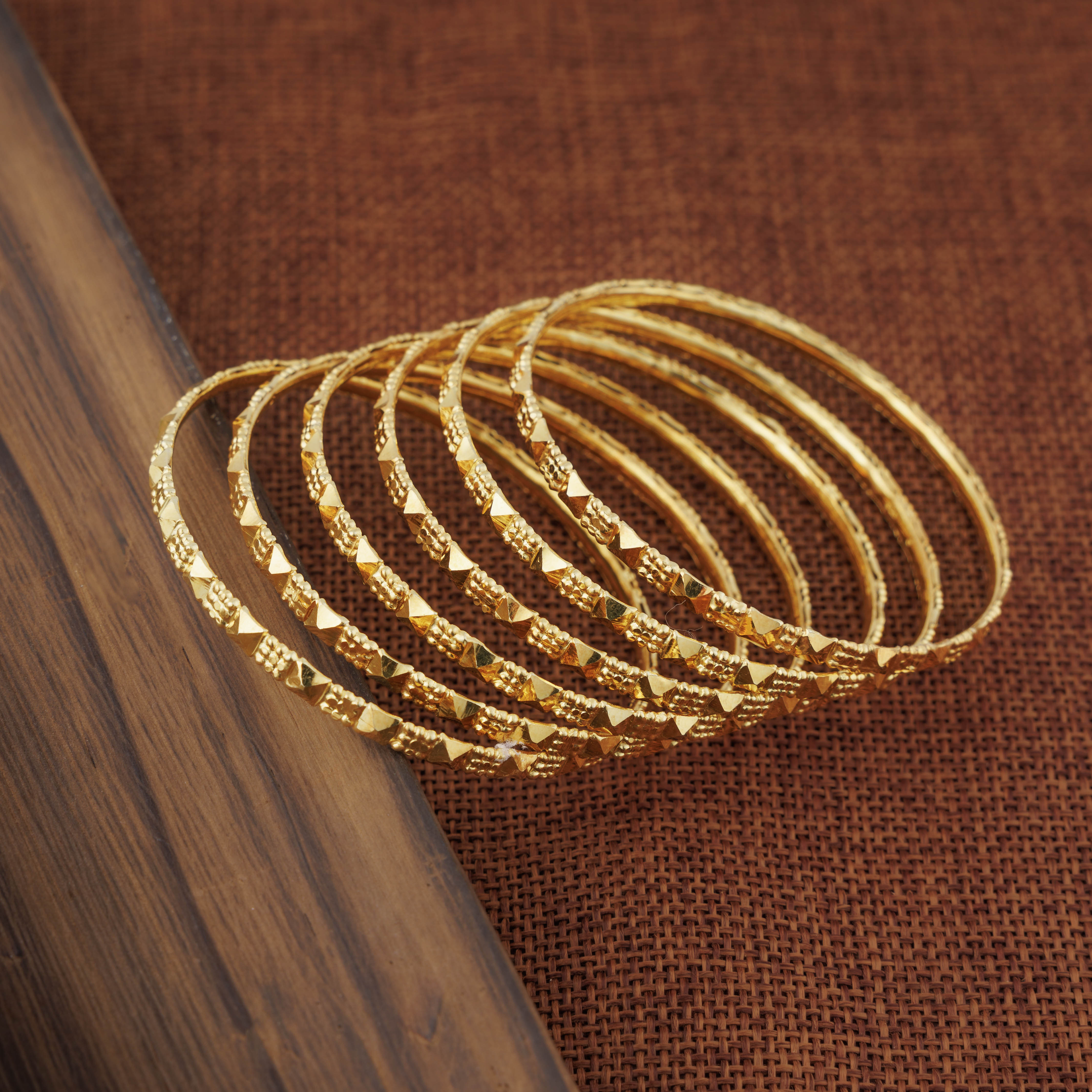 Adult's Bangles (D45-N) - Silver 925 & Gold Plated