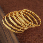 Adult's Bangles (D48-M) - Silver 925 & Gold Plated