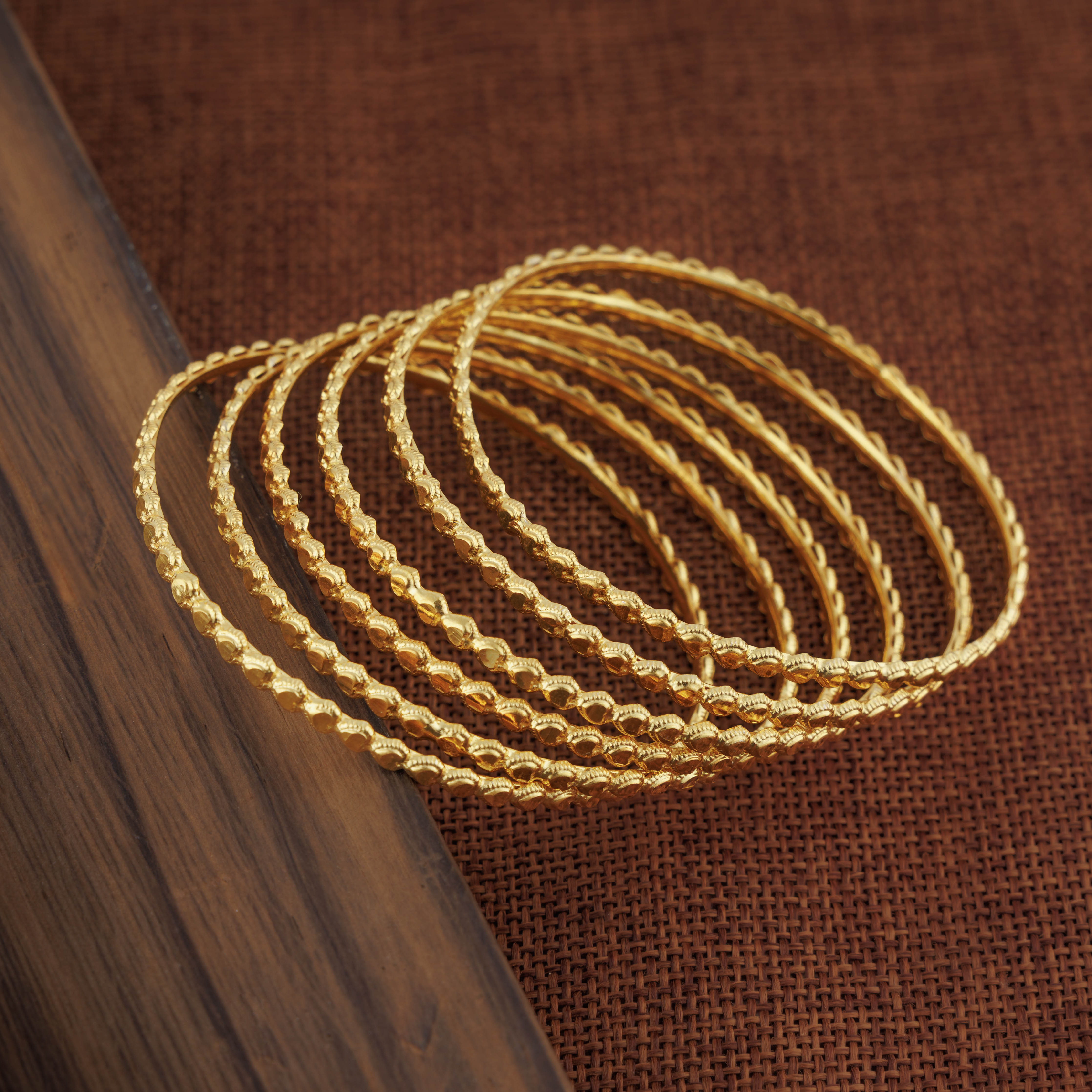 Adult's Bangles (D44-M) - Silver 925 & Gold Plated