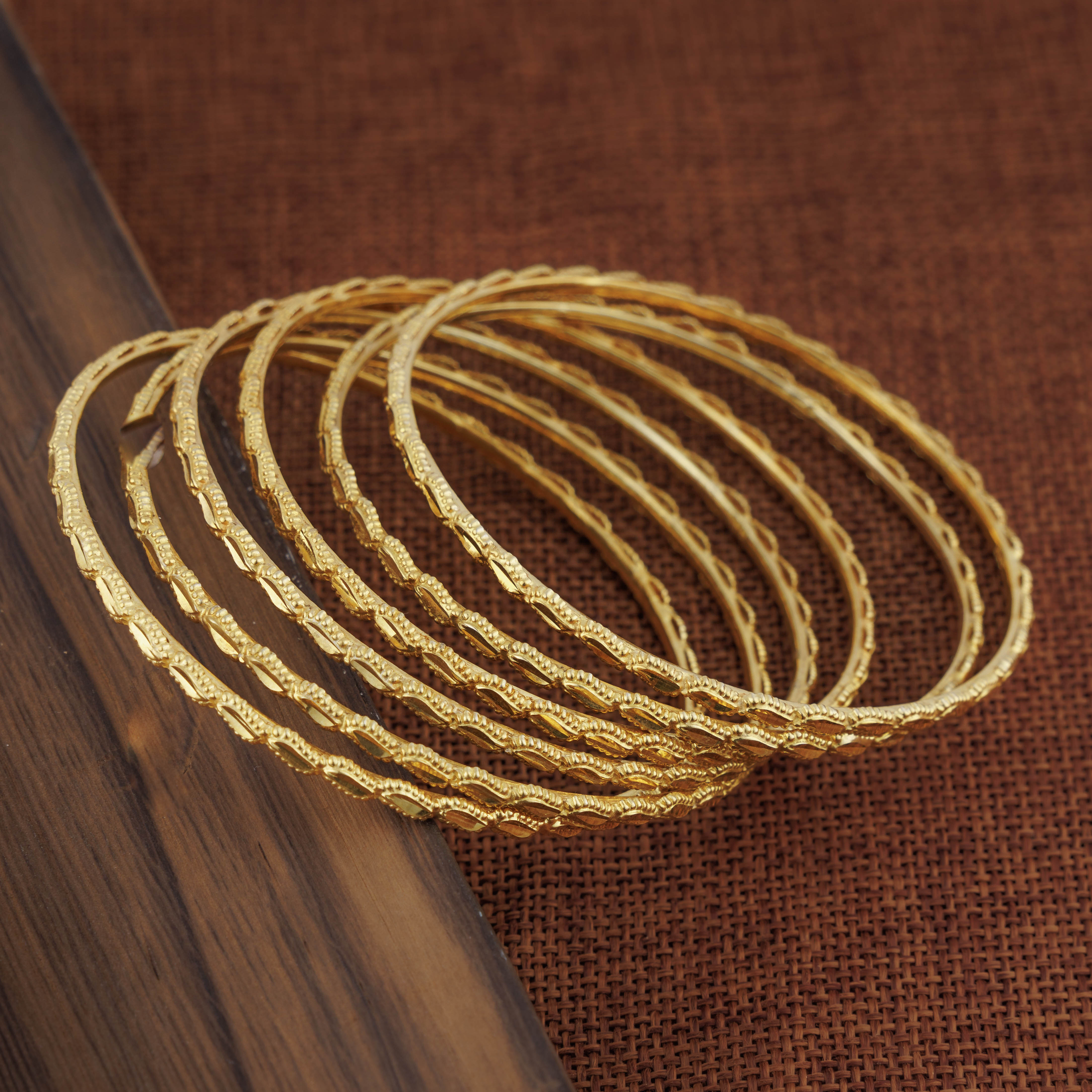 Adult's Bangles (D50-M) - Silver 925 & Gold Plated