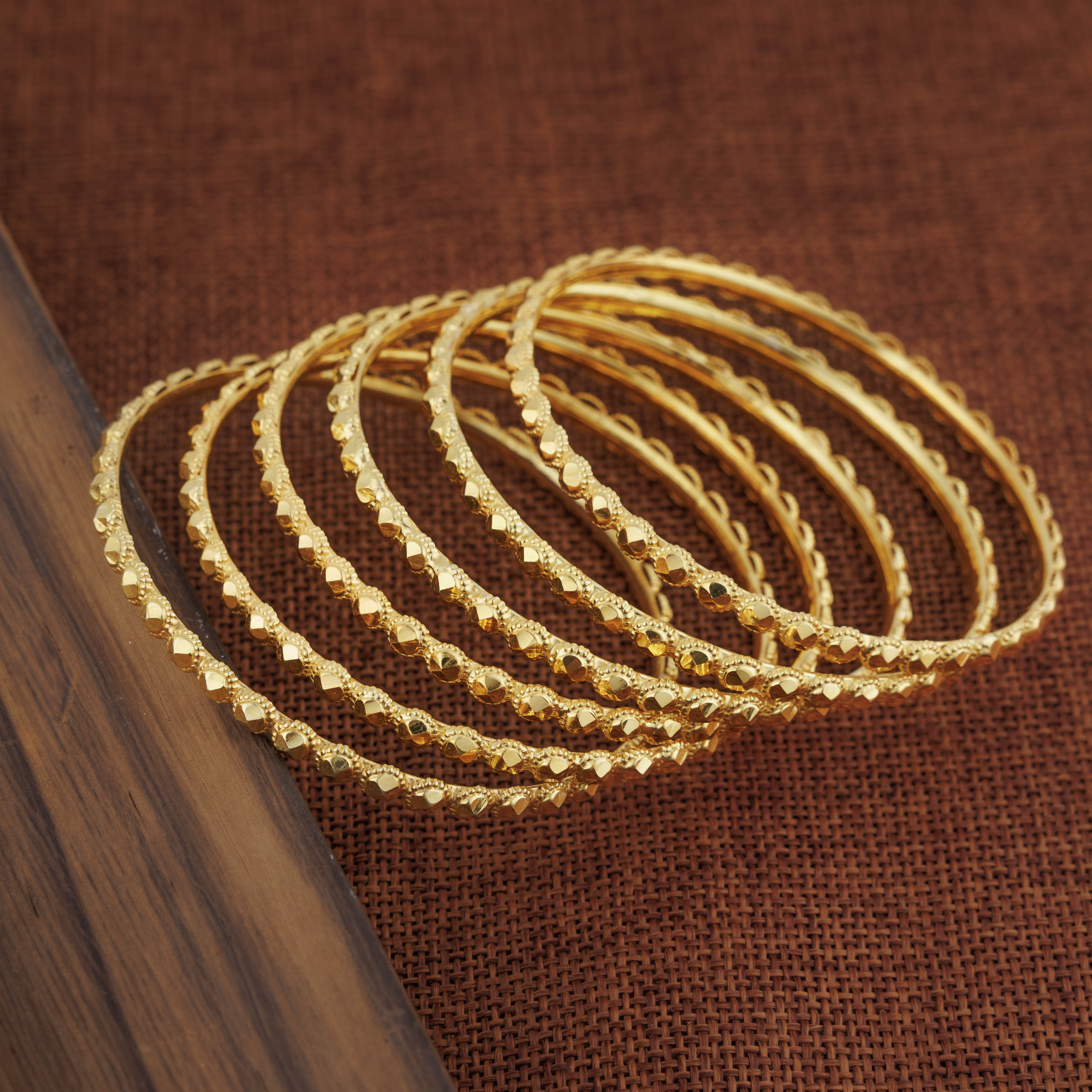 Adult's Bangles (D47-M) - Silver 925 & Gold Plated