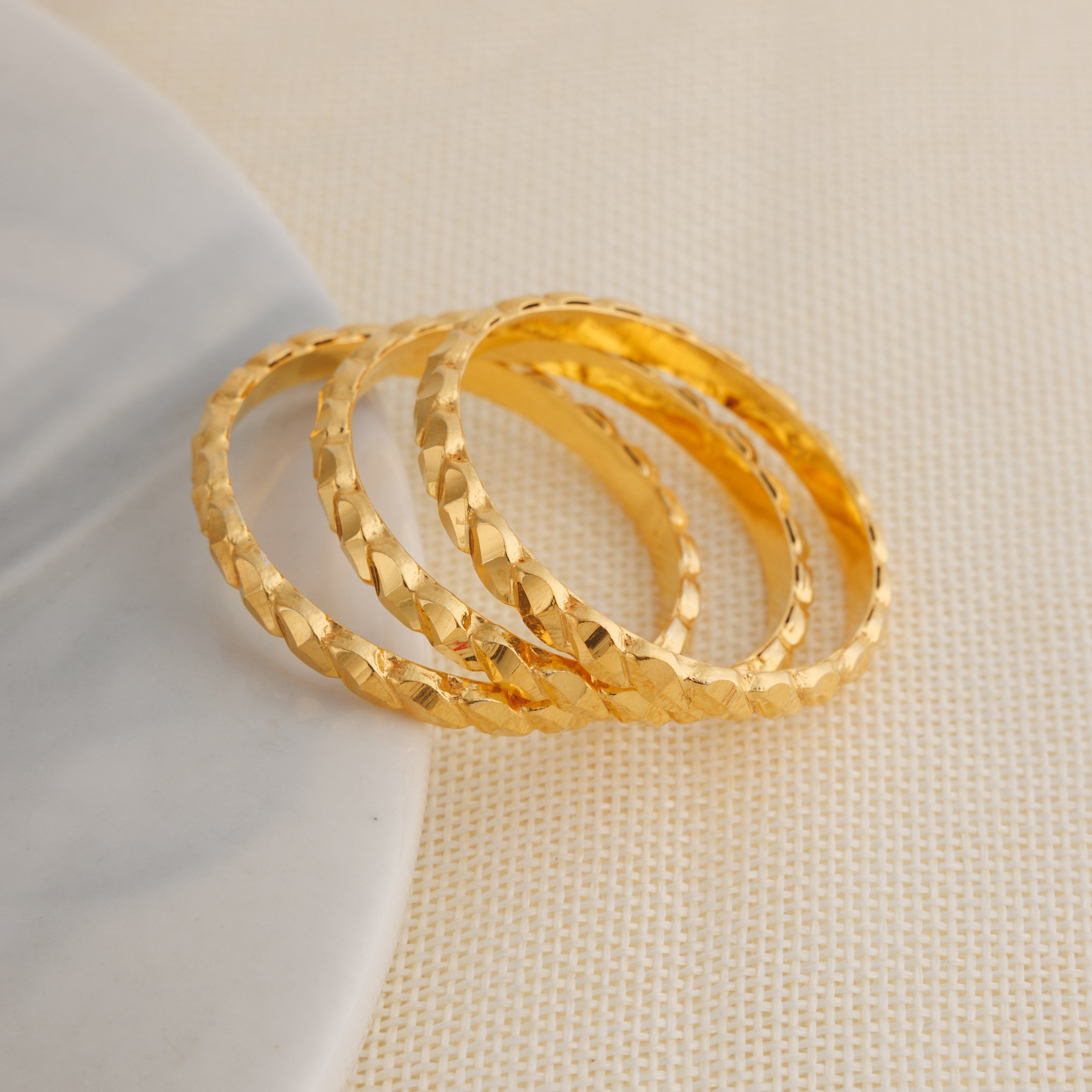 Kid's Bangles (D19-N) - Silver 925 & Gold Plated