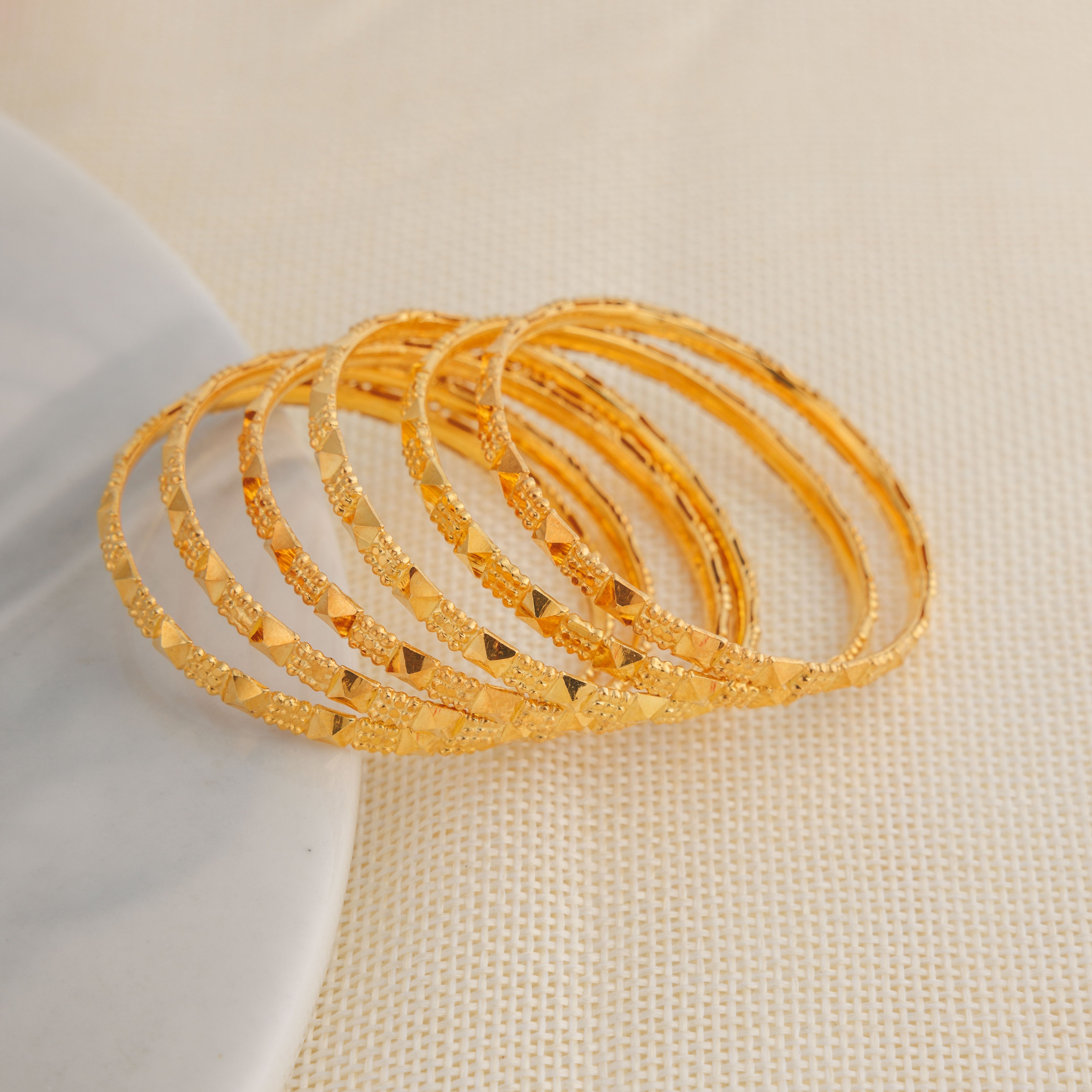 Kid's Bangles (D16-N) - Silver 925 & Gold Plated