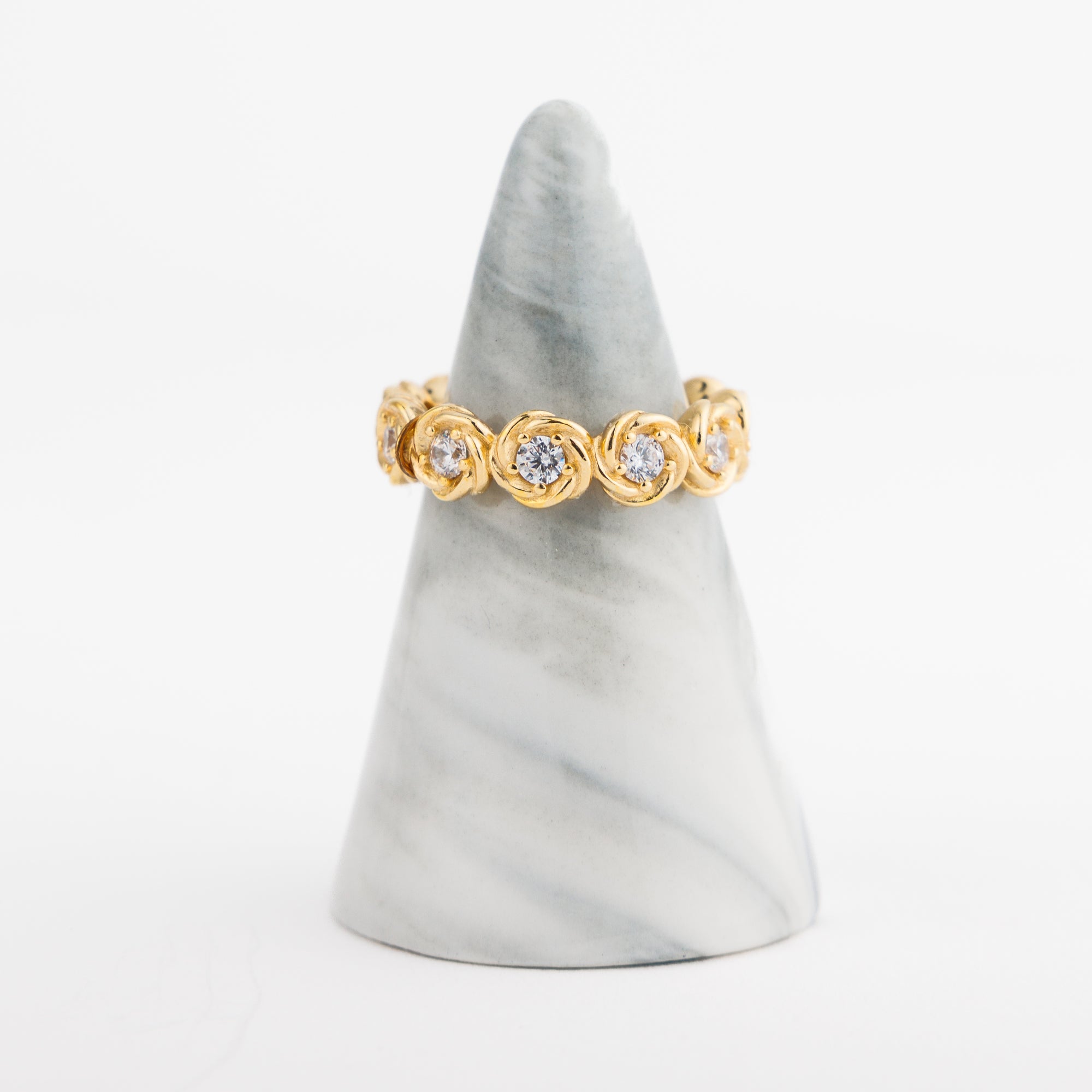 Zircon Band/Dabla (D11) - Silver 925 & Gold Plated