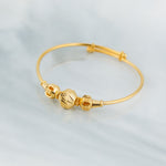 Beads Flex Kids Bangle (D13) - Silver 925 & Gold Plated