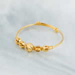 Beads Flex Kids Bangle (D3) - Silver 925 & Gold Plated