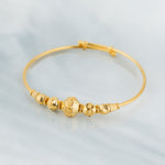 Beads Flex Kids Bangle (D12) - Silver 925 & Gold Plated