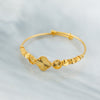 Flexible Child's Bangle (D43) - Silver 925 & Gold Plated