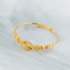 Flexible Child's Bangle (D37) - Silver 925 & Gold Plated