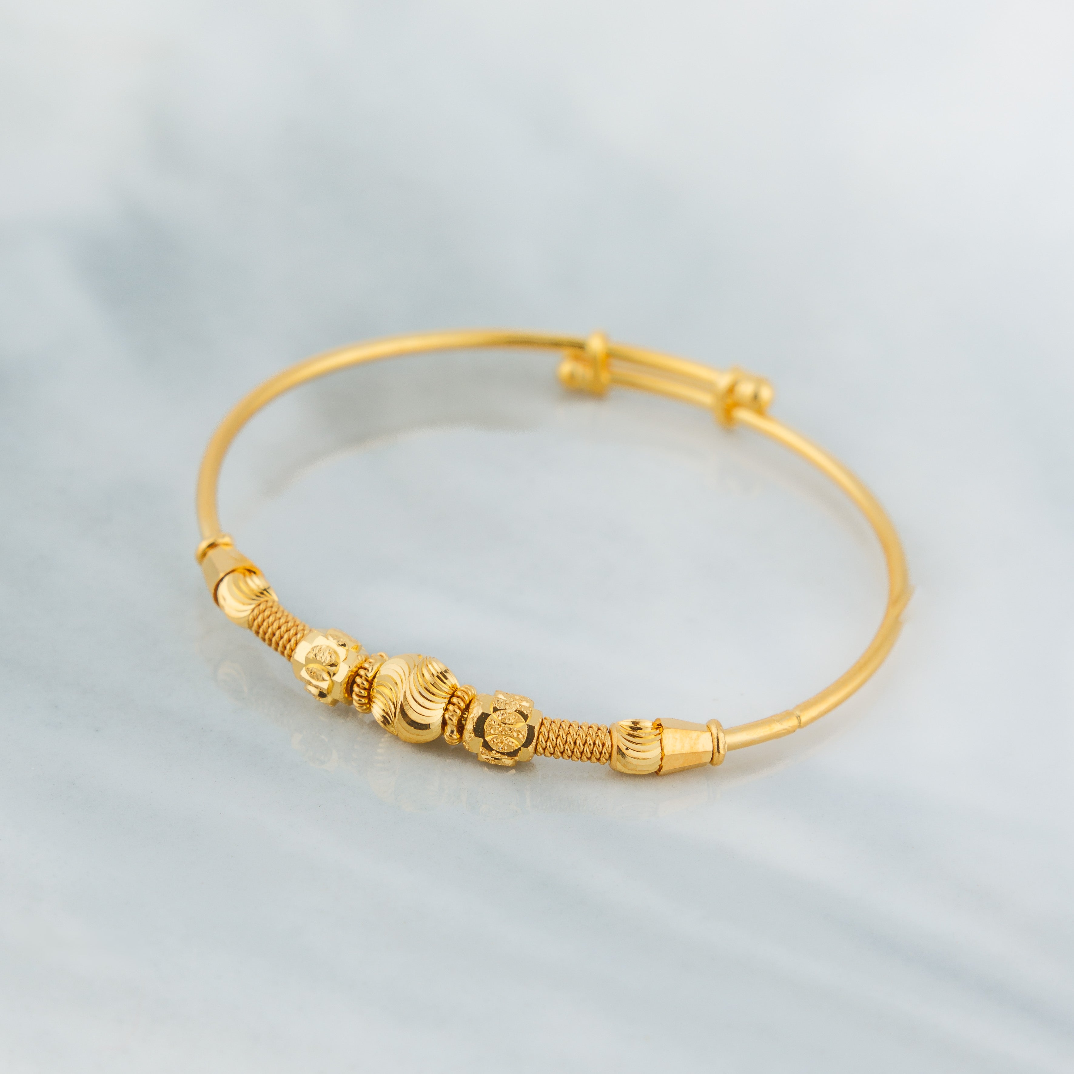 سوار بيدز فليكس للأطفال (D24) - فضة عيار 925 ومطلي بالذهب