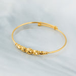 Beads Flex Kids Bangle (D5) - Silver 925 & Gold Plated