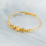 Beads Flex Kids Bangle (D10) - Silver 925 & Gold Plated