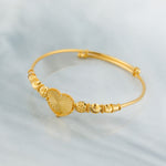 Flexible Child's Bangle (D33) - Silver 925 & Gold Plated