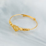 Flexible Child's Bangle (D35) - Silver 925 & Gold Plated