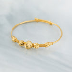 Beads Flex Kids Bangle (D6) - Silver 925 & Gold Plated