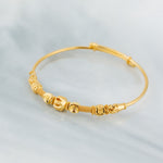 Beads Flex Kids Bangle (D34) - Silver 925 & Gold Plated