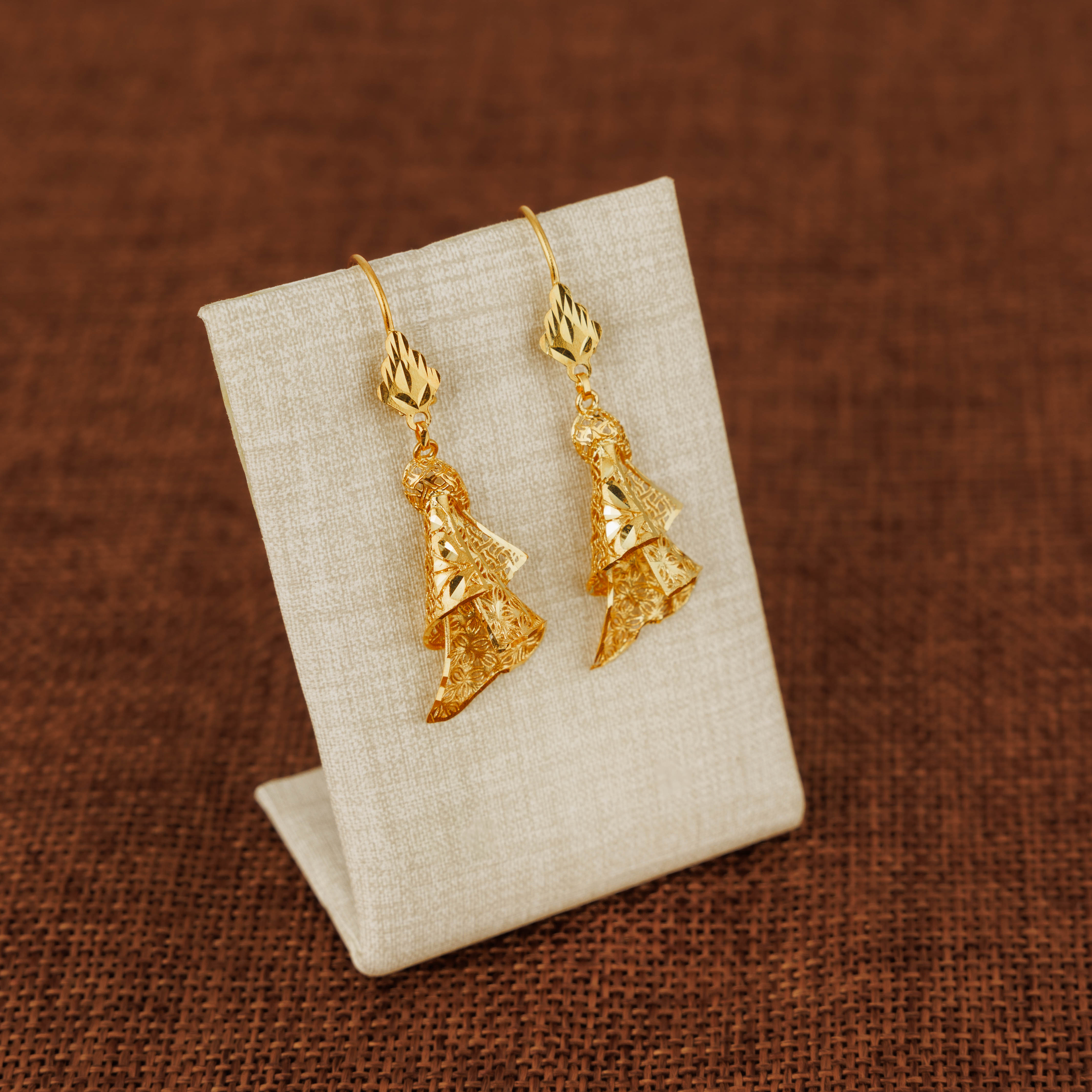 Casting Earrings (D34) - Silver 925 & Gold Plated