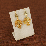 Casting Earrings (D27) - 925 Silver & 24K Gold Plated