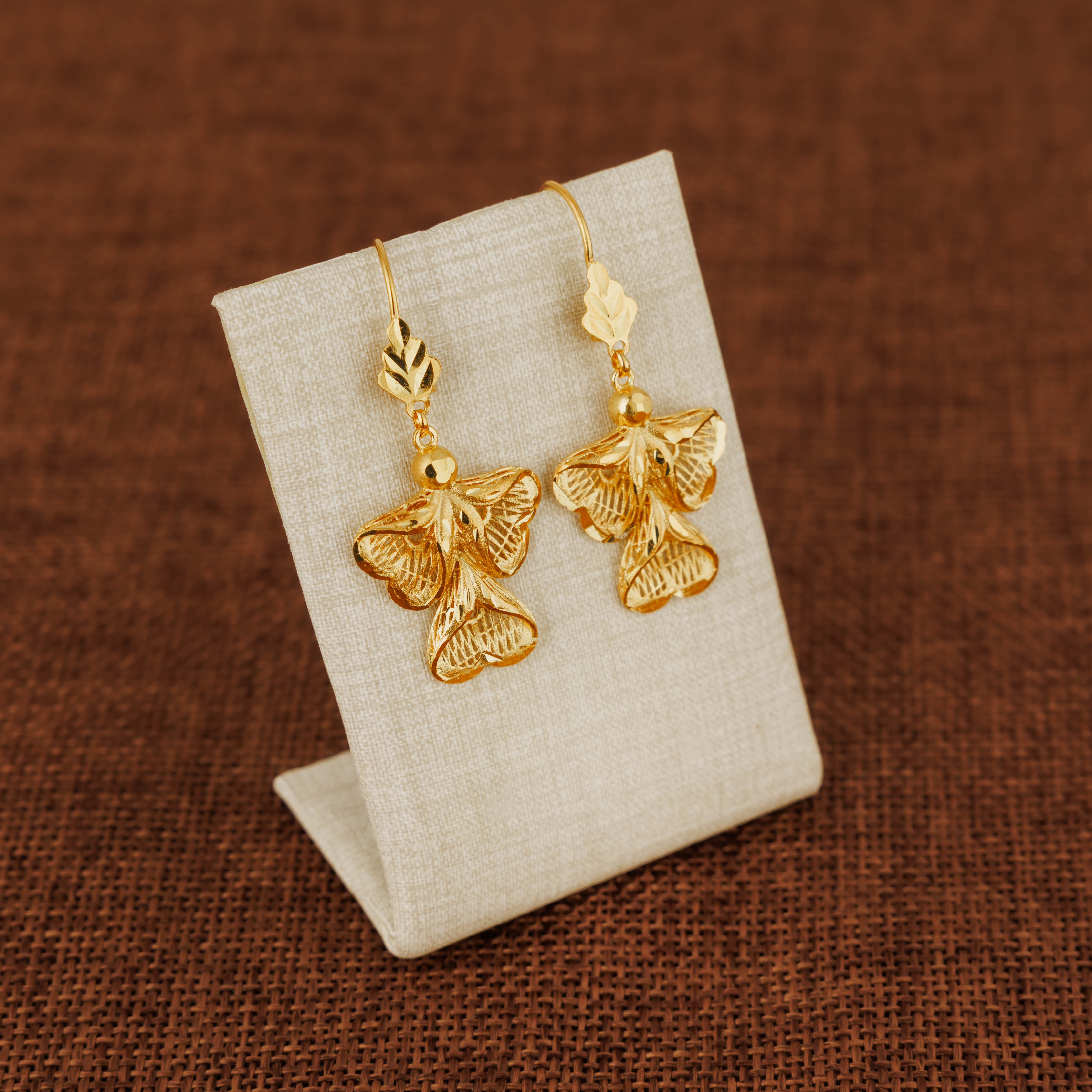 Casting Earrings (D35) - 925 Silver & 24K Gold Plated
