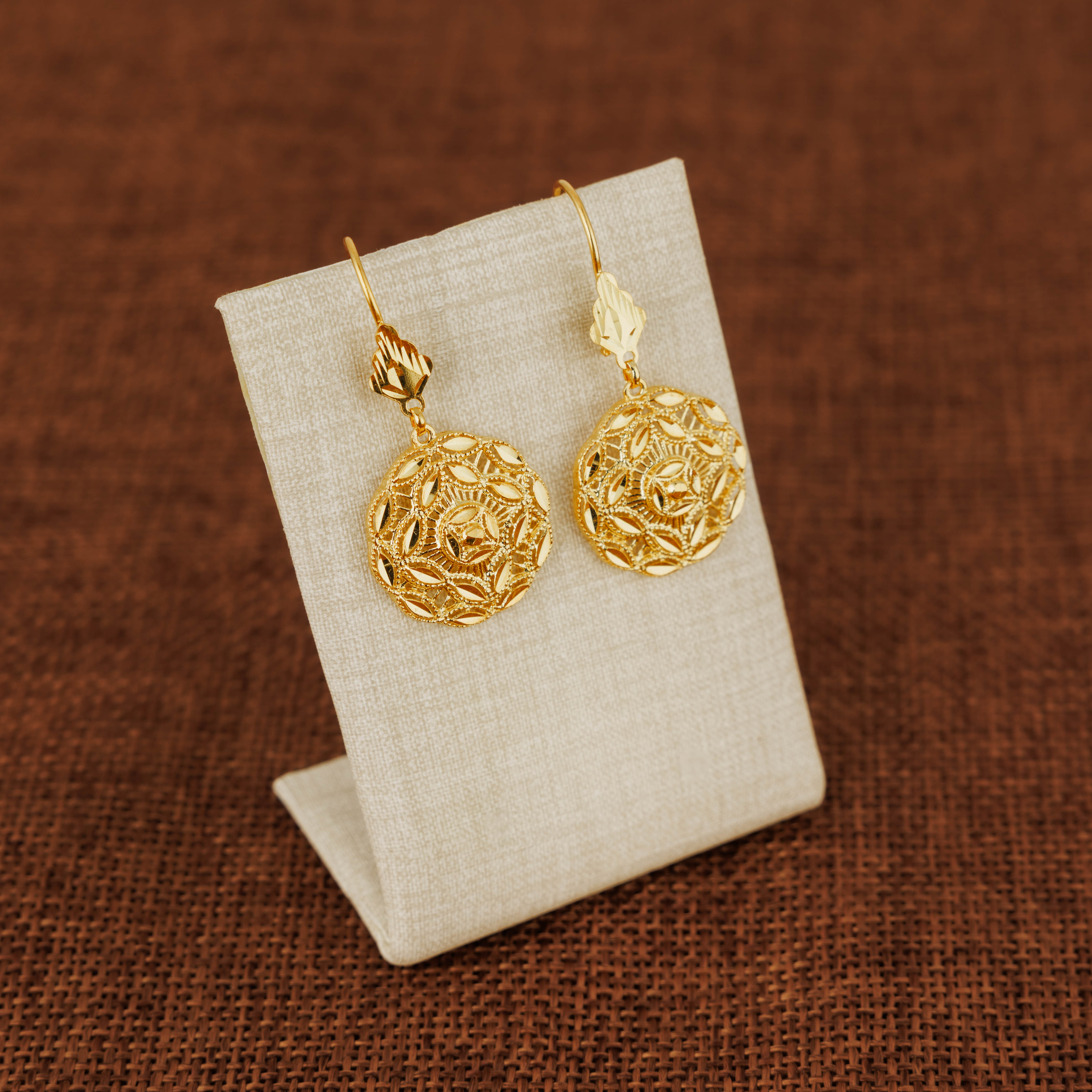 Casting Earrings (D36) - 925 Silver & 24K Gold Plated