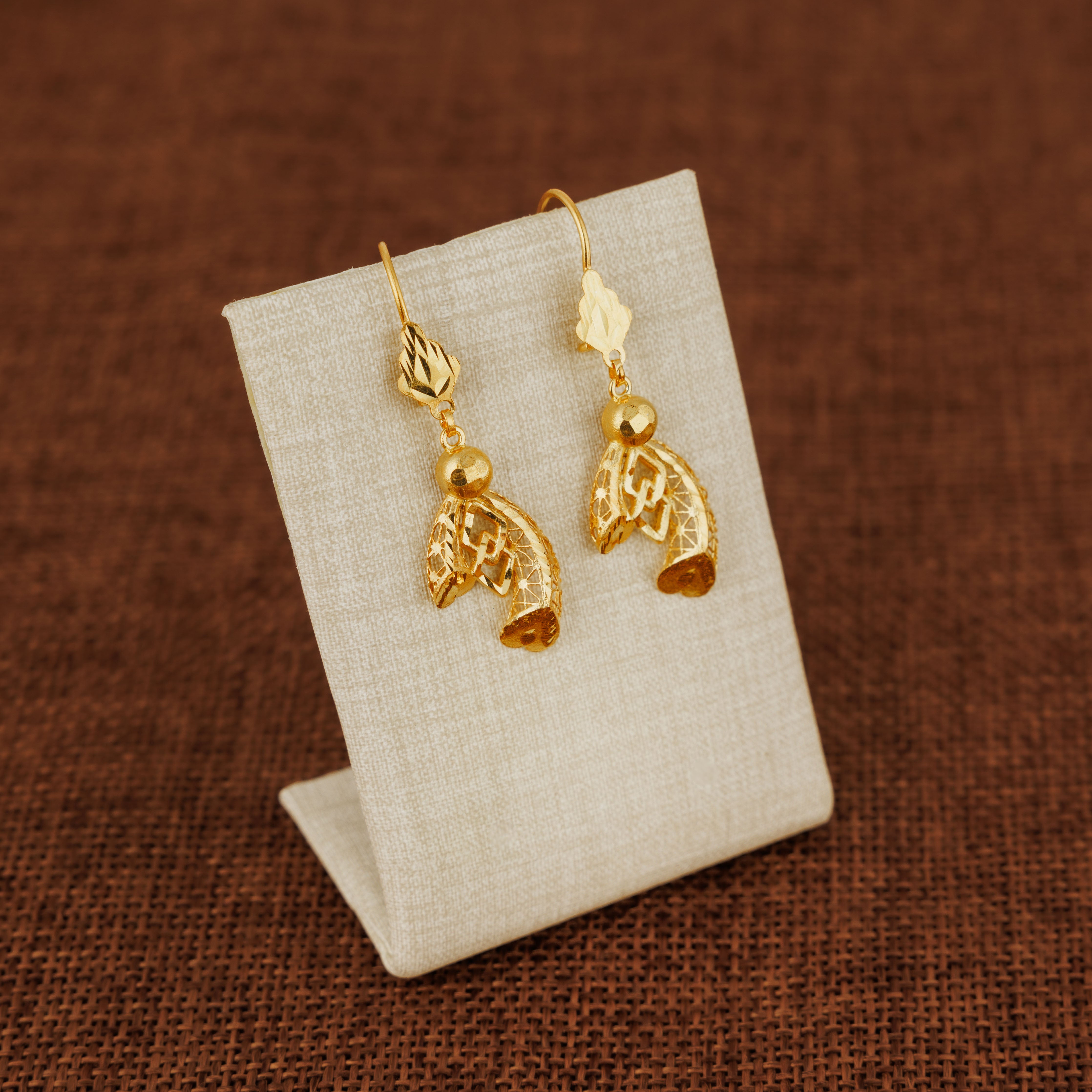 Casting Earrings (D33) - 925 Silver & 24K Gold Plated
