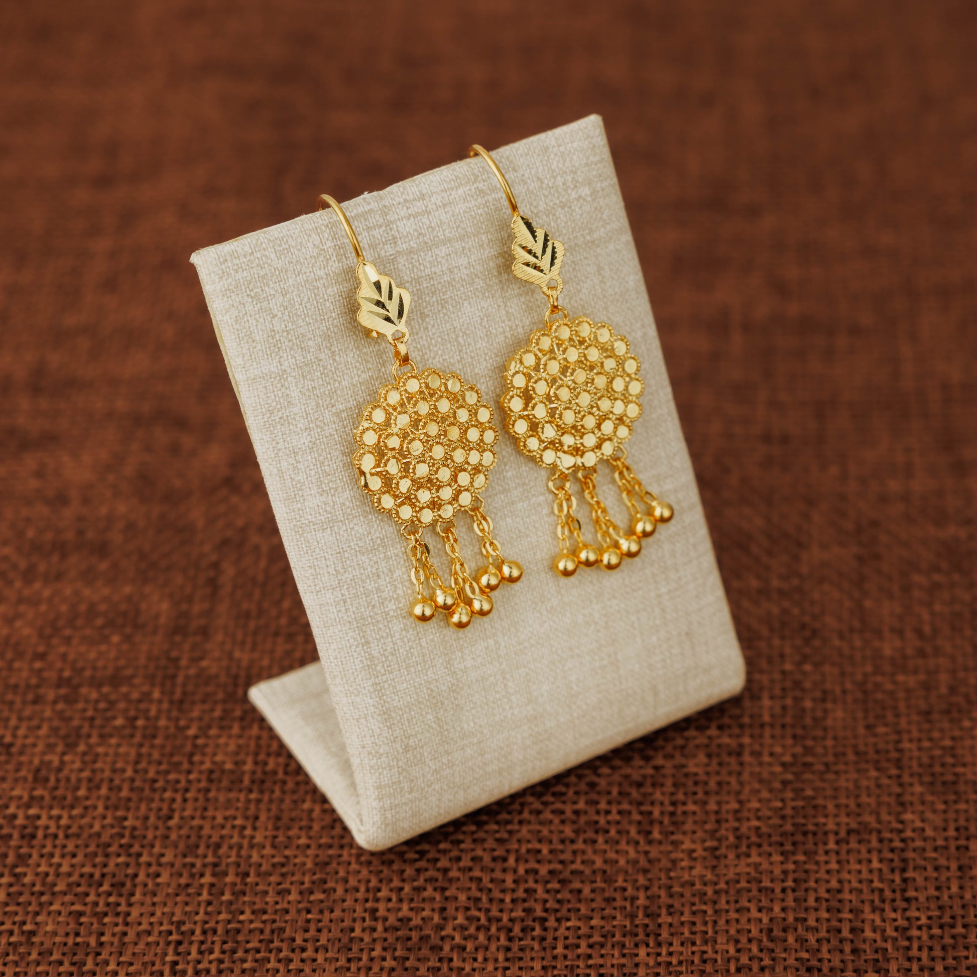 Gold Plated Sterling Silver 925 earrings D3, image 1 of 3