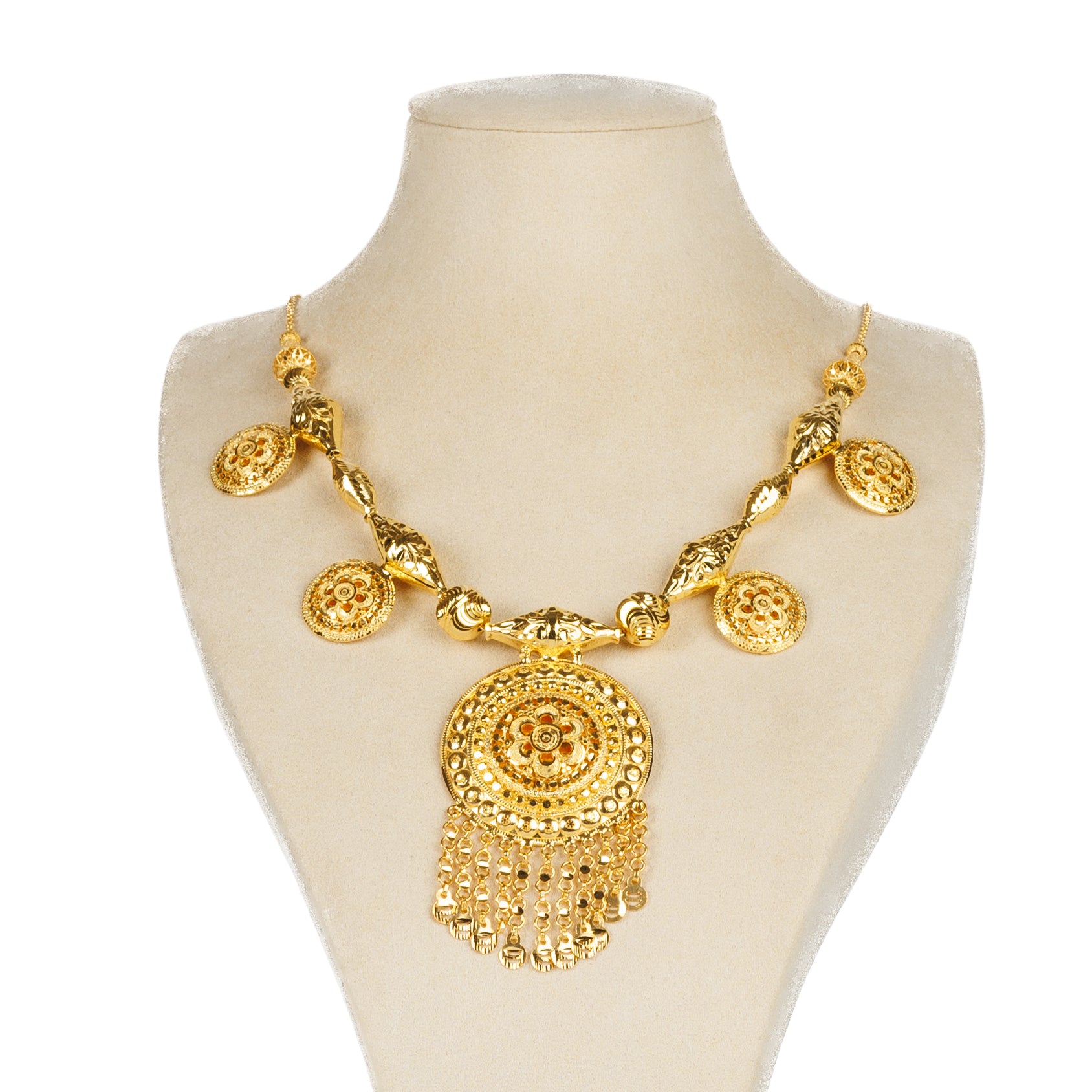 Traditional Necklace (D54)- Silver 925 & Gold Plated