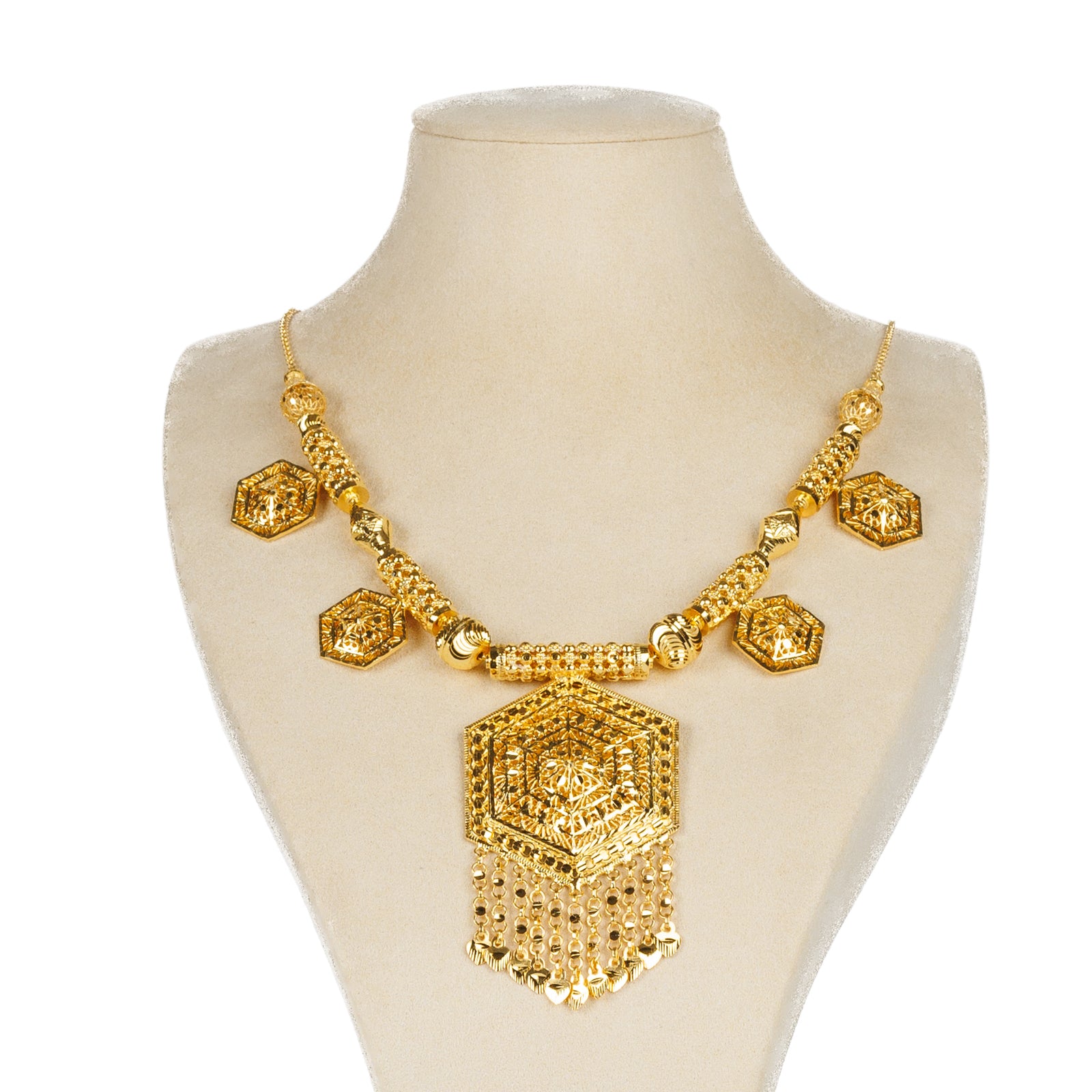 Traditional Necklace (D44)- Silver 925 & Gold Plated