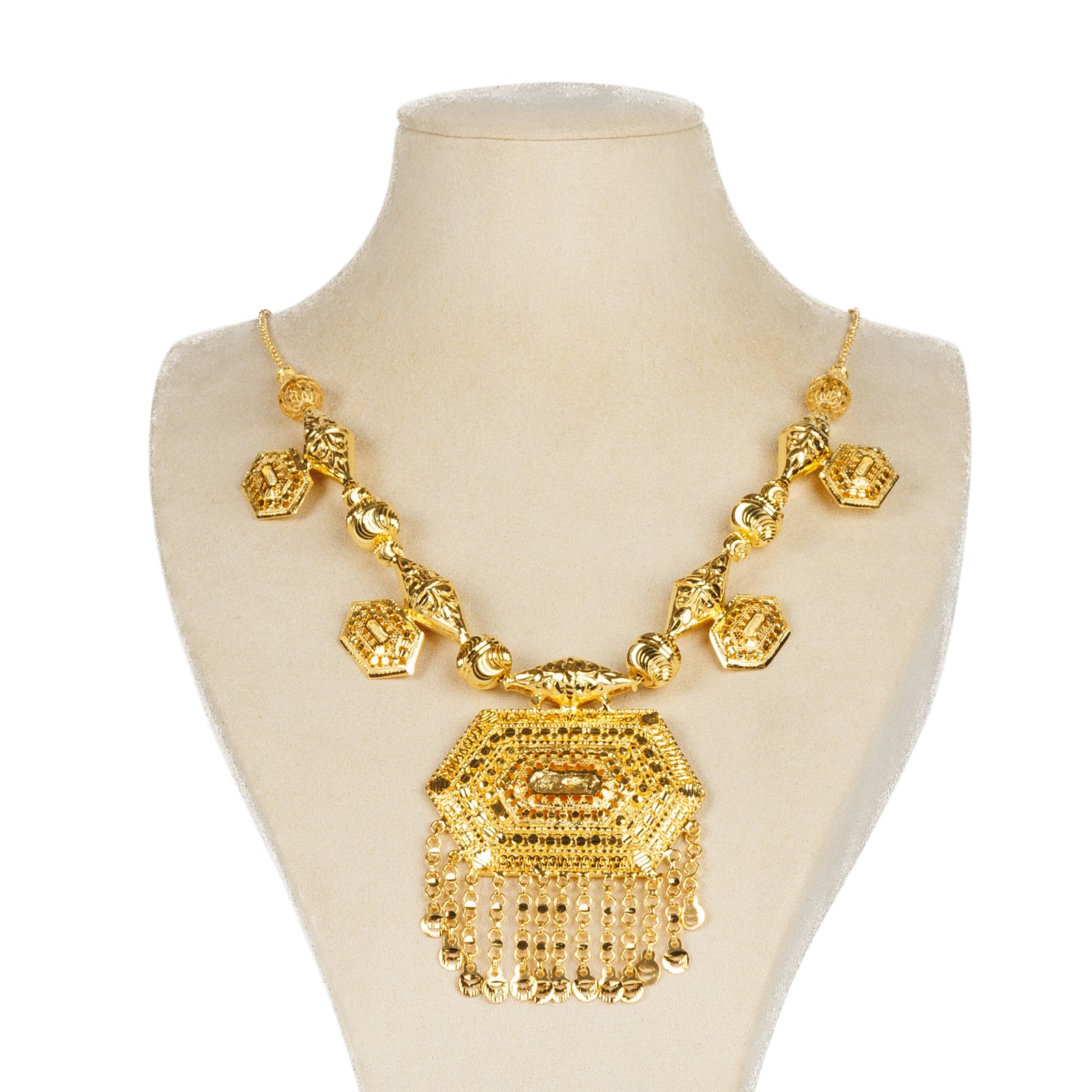 Traditional Necklace (D49)- Silver 925 & Gold Plated