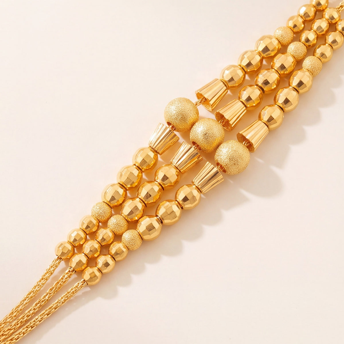 3 Line Kid's Beads Cuff Bracelet (D3) design detail