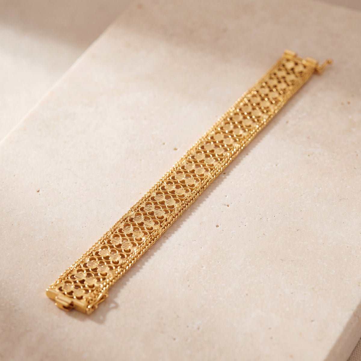 3 Line Patta Bracelet (D2) on travertine