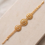 3 Round Piece Bracelet (D1) on travertine
