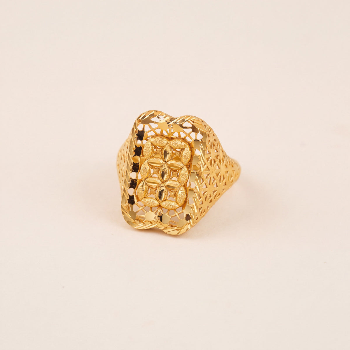 3D RP Rings (D123), 925 silver 24K gold plated