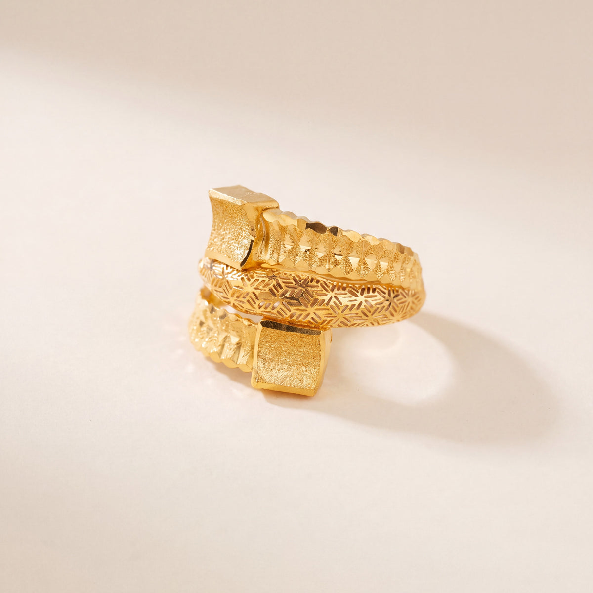 3D RP Rings (D124), 925 silver 24K gold plated
