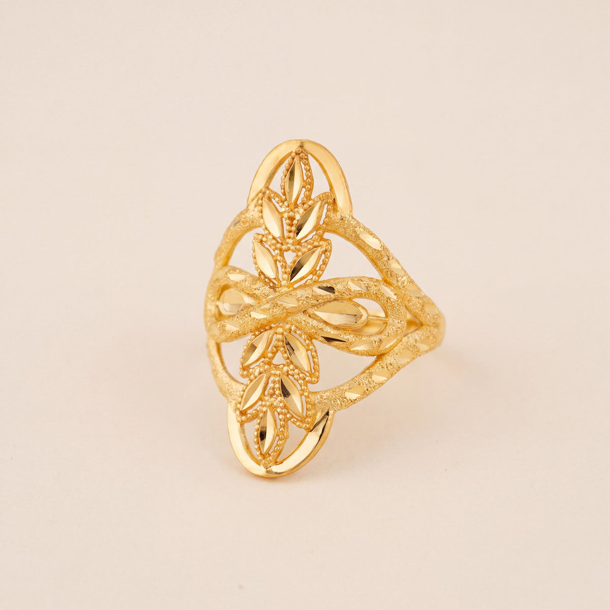 3D RP Rings (D133), 925 silver 24K gold plated