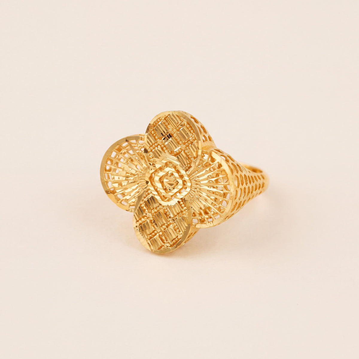 3D RP Rings (D136), 925 silver 24K gold plated